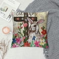thumbnail image 2 of Nawypu  He is Risen Easter Throw Pillow Cover,  Bunnies Flowers Cross Cushion Case Decoration for Sofa Couch, 2 of 5