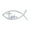Silver, variant on Fish Badge Adhesive Metal Decal 3D Car Fish Decal Sticker for Car Window Christian Fish Emblems Sticker
