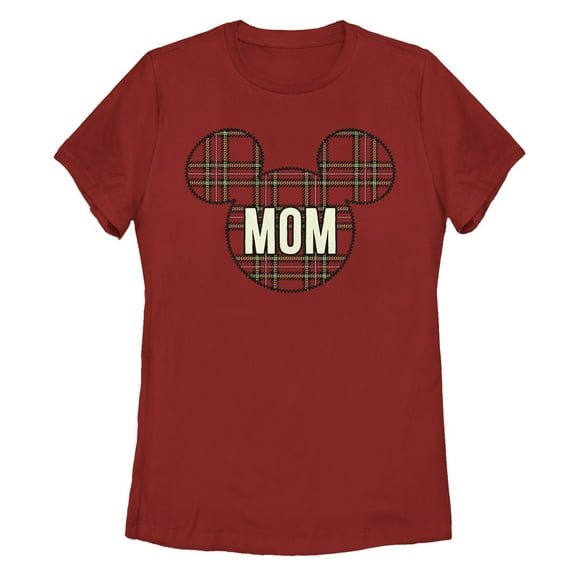 Women's Mickey & Friends Mom Plaid Logo Graphic T-Shirt