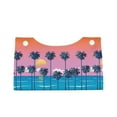 thumbnail image 2 of Picia Beach with Palm Trees Pattern Long Tissue Box Cover,PVC Leather Triangle Holder,Tissue Box Holder with Magnetic Bottom,Facial Paper Organizer Dispenser-7.9"X4.9"X4.5", 2 of 9