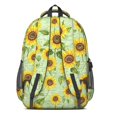 thumbnail image 3 of Sunflower and Leaf White Pattern Cute School Backpack Bag with Padded Back and Adjustable Shoulder Straps 16.9 X 12.6 X 5.9 Inches, 3 of 5
