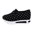 thumbnail image 2 of Polka Dot Black White Simple Pattern Unisex Adult Canvas Shoes Low-Top Slip on Shoes Casual Comfortable Flats Shoes, 2 of 6