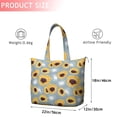 thumbnail image 4 of Gray Sunflower White Flower Pattern Travel Tote Bags for Women Carry On,Large Weekender Bags for Women Travel,Multi Functional Duffle Bag for Work,Shopping,Sports, 4 of 5