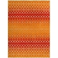 thumbnail image 3 of Unique Loom Tribal Trellis Collection Area Rug - Alaoui (10' x 13' Rectangle Orange and Red/Ivory), 3 of 11