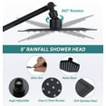 thumbnail image 3 of All Metal Dual Square Shower Head Combo, Rain Shower Head with Handheld Shower Wand and Extra Long Flexible Hose (Matte Black), 3 of 8