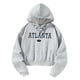 thumbnail image 1 of Sudadera con capucha para mujer Sudadera corta con capucha gris claro Sudadera con capucha corta de manga larga de moda SG, 1 of 8