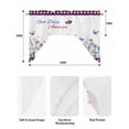 thumbnail image 6 of 4th of July Kitchen Swag Valances for Windows, Independence Day Spring Floral Love Heart Plaid Swag Valances Curtains for Living Room, Rod Pocket Window Treatments for Bathroom, Bedroom, 56"x36", 6 of 6