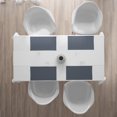 thumbnail image 3 of Ambesonne Japanese Place Mats Set of 4, Geometric Floral Motif, Standard Size, Charcoal Grey Dark Blue, 3 of 4
