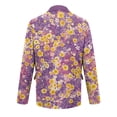 thumbnail image 4 of Dwelliawo Easter Mens Casual Blazer Tweed Sport Long Sleeve Suit Jacket Corduroy Graphic Printed Wear Coat Single Breasted Notched Lape Casual Mens Blazer Casual Business Blazer Light Purple S, 4 of 5