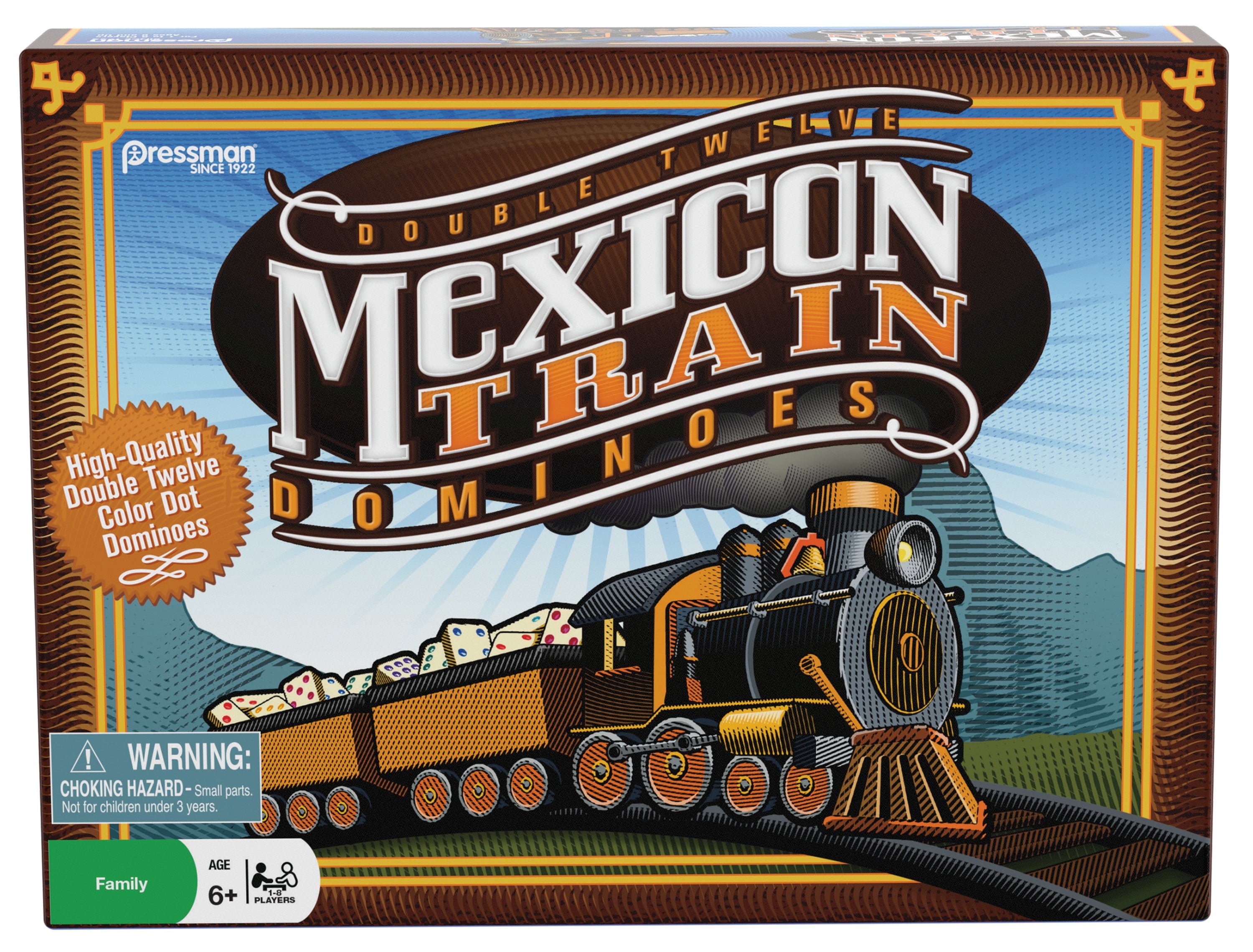 Mexican Train Dominoes in Tin 