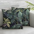 thumbnail image 3 of Acheng Short Plush Pillowcase 1 Piece - Palm Leaves with Lush Branches and Leaves, Tropical Jungle Palm Leaves with Charming Colors White, 3 of 5