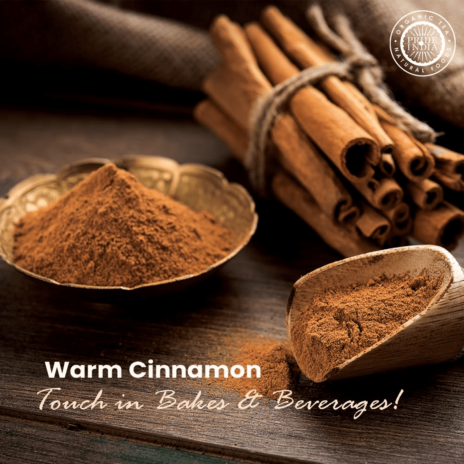 Pride of India - PACK of 6 - Natural Cinnamon Ground – Pure & Fresh – Gourmet Spice – Perfect for sweet & savory dishes –  Easy to Use – 2 oz. Small Dual Sifter Bottle