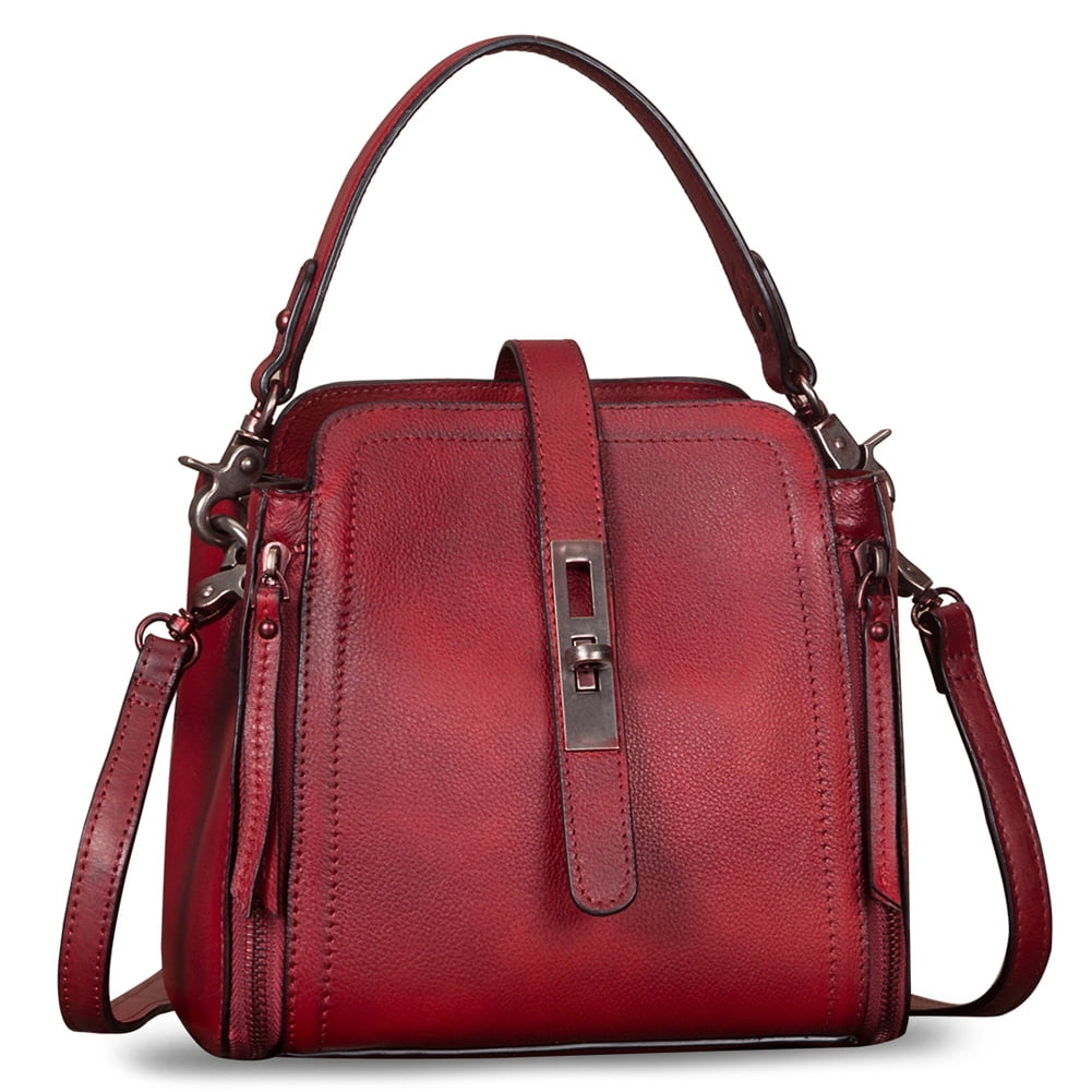 Genuine Leather Purses and Handbags for Women Vintage Crossbody Shoulder Bag