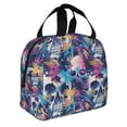 thumbnail image 2 of Sikiie cool Skull colorful Lunch Bag for Women & Men Adult Insulated Lunch Box, Food Lunch Containers Lunch Tote Bags for Work, Travel, Outdoor, 2 of 8
