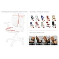 thumbnail image 6 of Elastic Office Chair Covers Washable Stretchable Chair Seat Cover for Office Red, 6 of 6