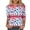 White, variant on JOANKDMI Women's American Flag Shirts 3/4 Sleeve 4th of July Independence Day Crew Neck Tops Patriotic Holiday Festival Fashion T Shirts