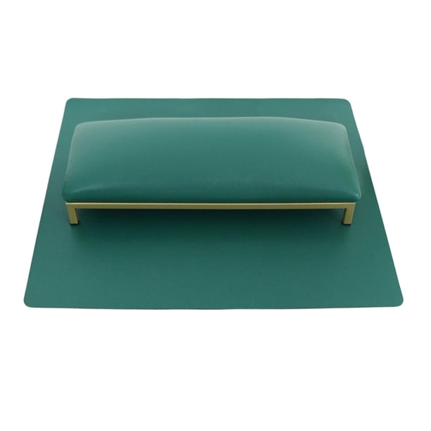 Almohada para manos con uñas, soporte para manos con arte de uñas, almohadilla para brazo y muñeca, soporte para reposamanos con uñas. conjuntos verdes