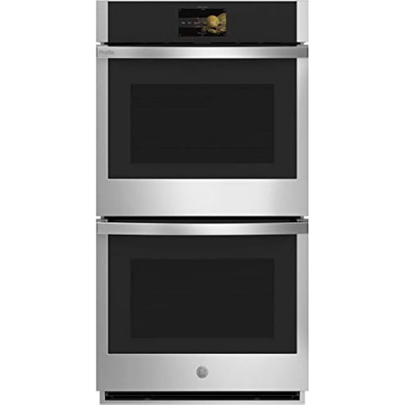 GE PKD7000SNSS 27 Inch Smart Convection Double Wall Oven with True European Convection, WiFi Connect, Direct Air, Brilliant Touch 7-Inch Display, Fit Guarantee, Precision Cooking Modes, No Preheat Opt