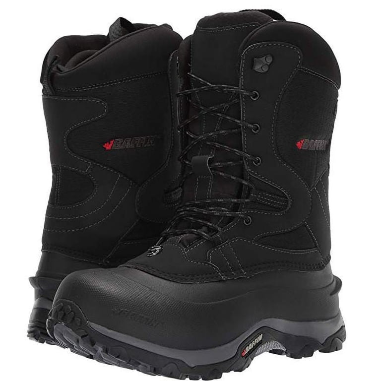 Baffin Mens 9 Snosport Black Leather Round Toe Lace Up Ankle Snow Boots Amazon.com | Baffin Summit Black 7 D (M) | Snow Boots main image 3