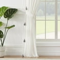 thumbnail image 5 of Greenland Home Fashions Monterrey Curtain Panels, Semi-Sheer, Light-Filtering, with Tassls, Gray, Set of 2, 5 of 5