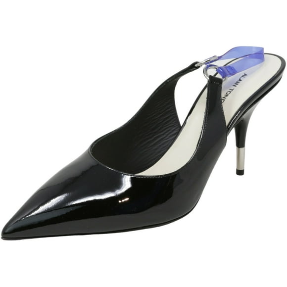 Alain Tondowski Women's Vit. Soft Black / Electric Blue Ankle-High Slingback - 7.5M