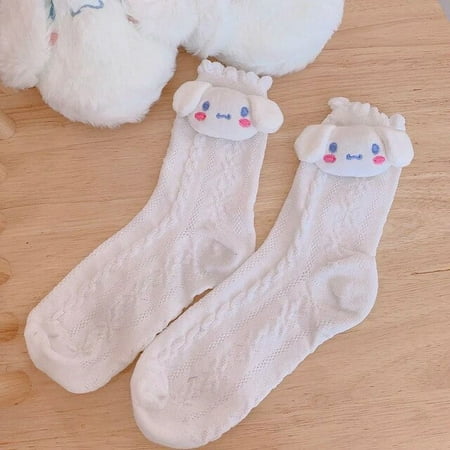 

Sanrio Cinnamoroll Plush Slipper Warm Winter Hello Kitty Indoor Soft Shoes Melody Cinnamoroll Socks Cute Kuromi Home Shoes
