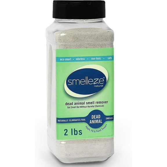 SMELLEZE Natural Dead Animal Odor Removal Powder- 2 lbs.: Eliminate Dead Rat, Mice, Squirrel, Chipmunk, Raccoon & Bat Smell. Safe for Indoor Use