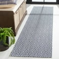 thumbnail image 5 of SAFAVIEH Martha Stewart Cotton Diamond Area Rug, Navy/Light Grey, 8' x 10', 5 of 5