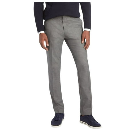Kenneth Cole Reaction Mens Slim fit Dress Pants 32 / 29 Grey Solid Stretch
