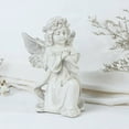 thumbnail image 3 of facefd Resin White Angel Statue Desktop Decor Collection Window Props Christmas prayer hold hands, 3 of 9