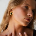 thumbnail image 2 of Soleilie Big Chunky Gold Earrings for Women Vintage Black Oval Earring Onyx Statement Earrings Trendy Jewelry, 2 of 6
