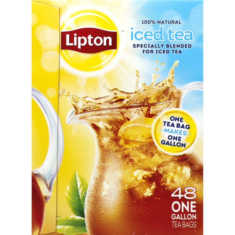 Branded Lipton Iced Tea, Gallon Size Tea Bags (48 ct.) Fat Free