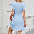 thumbnail image 3 of WILLBEST Vestidos Casuales Para Mujer Verano Vestido De Manga Corta Con Cuello En V Y Botones Y Cinturón Para Mujer, 3 of 3