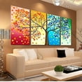 thumbnail image 5 of Pintura al óleo moderna pintura al óleo decorativa de cuatro piezas para el hogar del hotel Tree Hotel de cuatro estaciones, 5 of 5