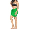 thumbnail image 4 of HAPPY BAY Women's Beach Wrap Bikini Swimwear Cover up Skirt Summer Wraps Beachwear Sarong Coverups Swimsuits for Women One Size Short Shamrock Green_S924, 4 of 5