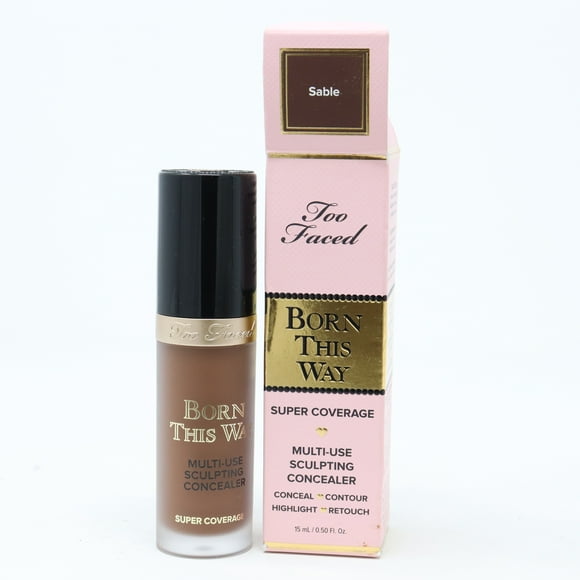 Too Faced Born This Way Super Coverage Concealer Sable 0.5oz/15ml New With Box