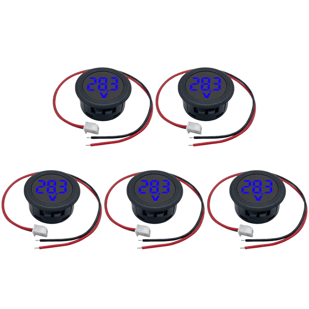 Medidor voltios 4-100V pantalla Digital LED programable pequeña () azul