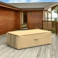 thumbnail image 3 of Budge 18"Hx33"Wx25"L Tan Patio Ottoman Cover, NeverWet Savanna, 3 of 9