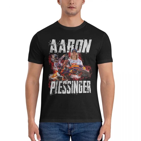 Aaron Plessinger T Shirts Men's Pure Cotton Hipster T-Shirt Round Collar Bike