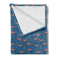 thumbnail image 2 of Under the Sea Soft Flannel Fleece Throw Blanket, Sea Crabs Stars and Anchors in Cartoon Style Fun Kids Nursery, Cozy Plush for Indoor and Outdoor Use, 60" x 80", Blue Orange Pale Brown, by Ambesonne, 2 of 5