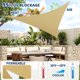 thumbnail image 2 of Garvee vela sombra triangular de 12 x 12 x 12 pies color arena, toldo transpirable y duradero con protección UV para patio o jardín, 2 of 8