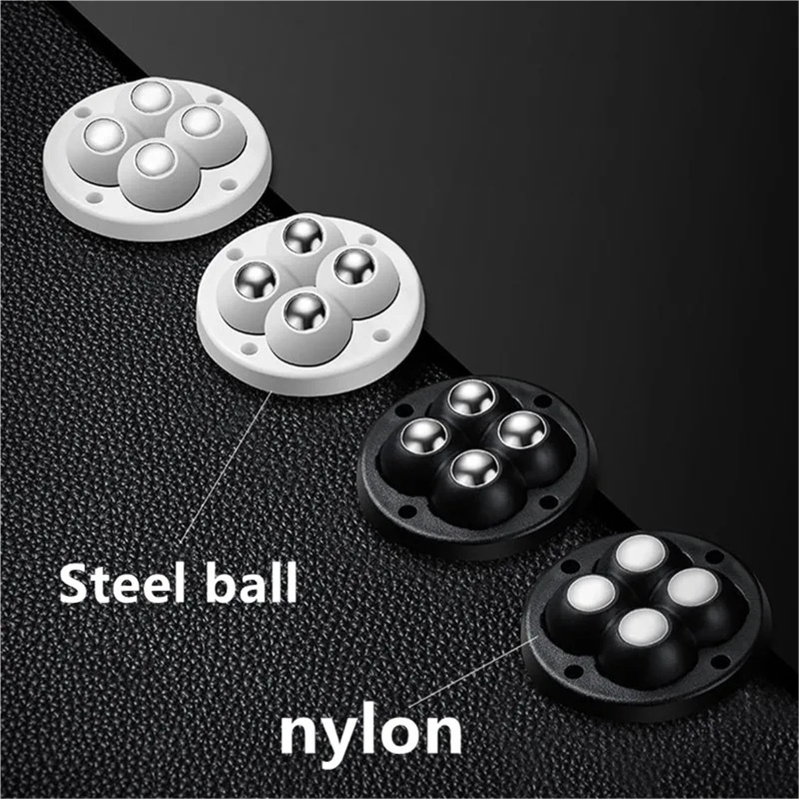 4Pcs Home Furniture Caster Swivel Casters Wheel For Furniture Storage Box 360° Rotation 4 Beads Ball Universal Wheel Mute ,Reliable