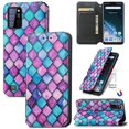 thumbnail image 1 of Compatible With Oukitel C25 Case Colorful Wallet Card Slot Pu Leather Kickstand Magnetic Rfid Blocking Cover, 1 of 3