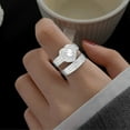 Rings for Women Love Full Diamond Ring Zircon Set European And American
