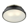 thumbnail image 3 of Yep by Golden Lighting Duncan 2-light Flush Mount in Rubbed Bronze and Rubbed Bronze shade, 3 of 22