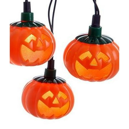 Kurt S. Adler 00961 - 10 Light Jack-O-Lantern LED Light String for Halloween