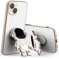 thumbnail image 1 of Funda con soporte oculto Astronaut compatible con iPhone 13 Pro Max/13 Pro/13, carcasa protectora de Tpu galvanizada (blanco) Sincero Electrónica, 1 of 5