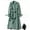 Green, variant on Women's Long sleeved Double Breasted Long Trench Coat Windproof Classic Lapel Slim Overcoat with Belt Black