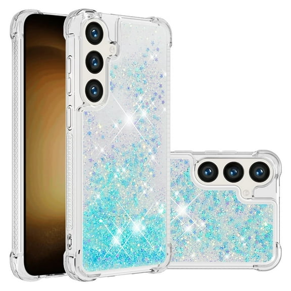 Phone Case for Samsung Galaxy S25 FE Cover Sparkle Glitter Floating Liquid Quicksand Shockproof Soft Silicone TPU Bumper Protective Cover for Samsung Galaxy S25 FE Case, S8