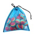 thumbnail image 3 of 2 unids / set bolsa de almacenamiento de red de malla con cordón bolsa de transporte para pelotas de tenis de golf / pong de tenis de / carr Baoblaze Bolso de pelota de golf de malla de malla, 3 of 8